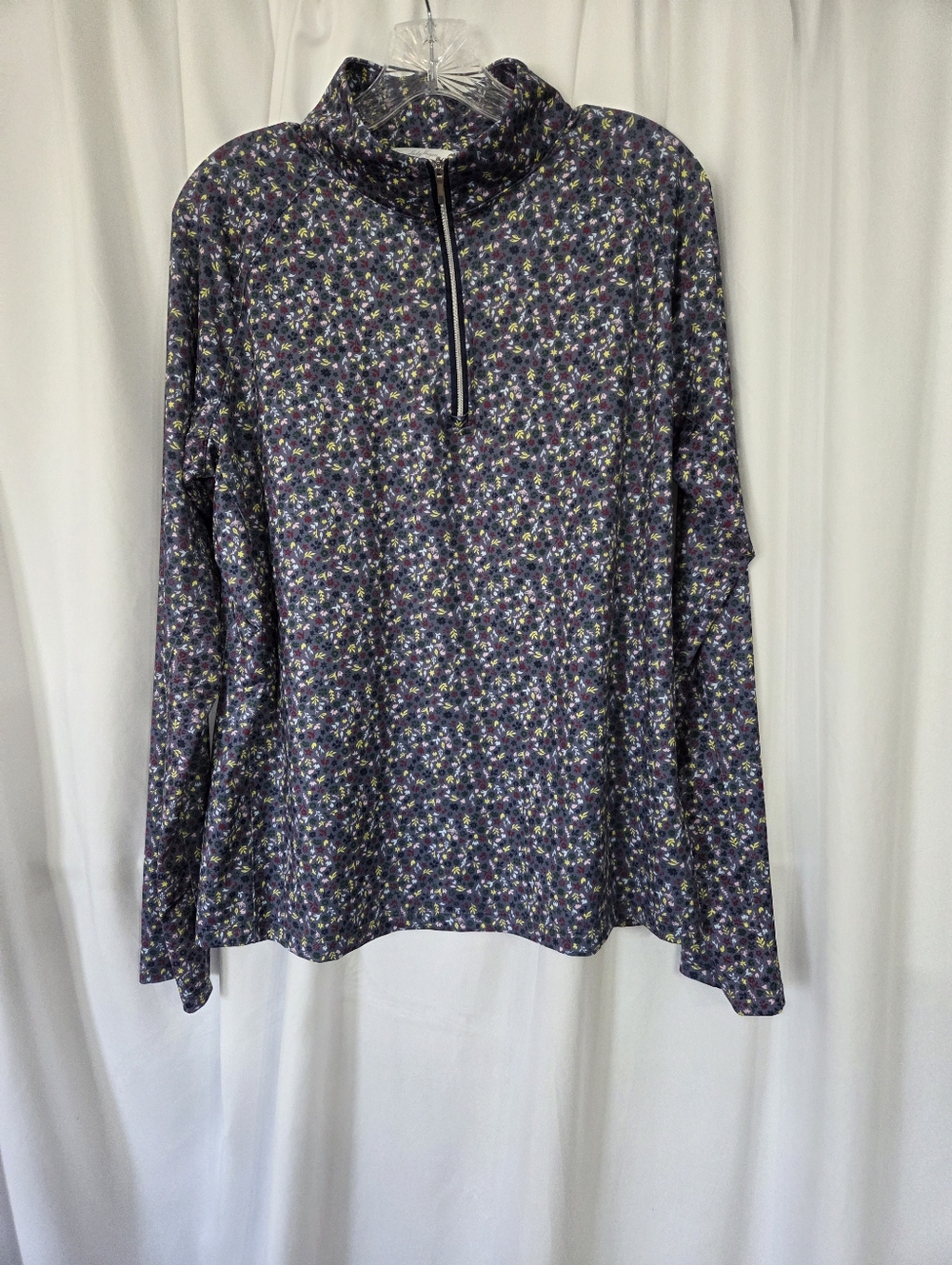 Lady Hagen Floral-Print Quarter-Zip Golf Long Sleeves Top/Jacket Size XL - Picture 3 of 9